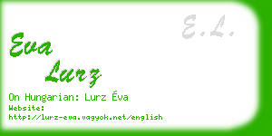 eva lurz business card